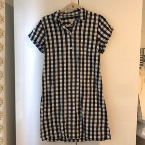 J Crew Gingham Shirt Dress